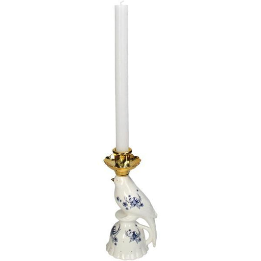 Delfst blauw kandelaar - Vogel - 21 cm